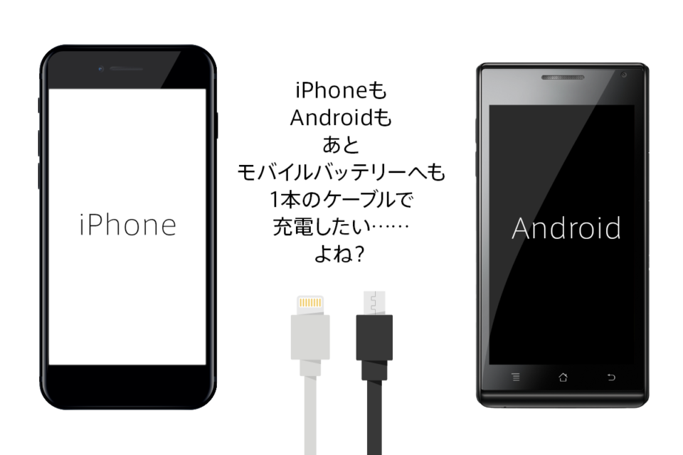 Iphoneもandroidも モバイルバッテリーへも1本のケーブルで充電出来たら楽なのに Uzurea Net