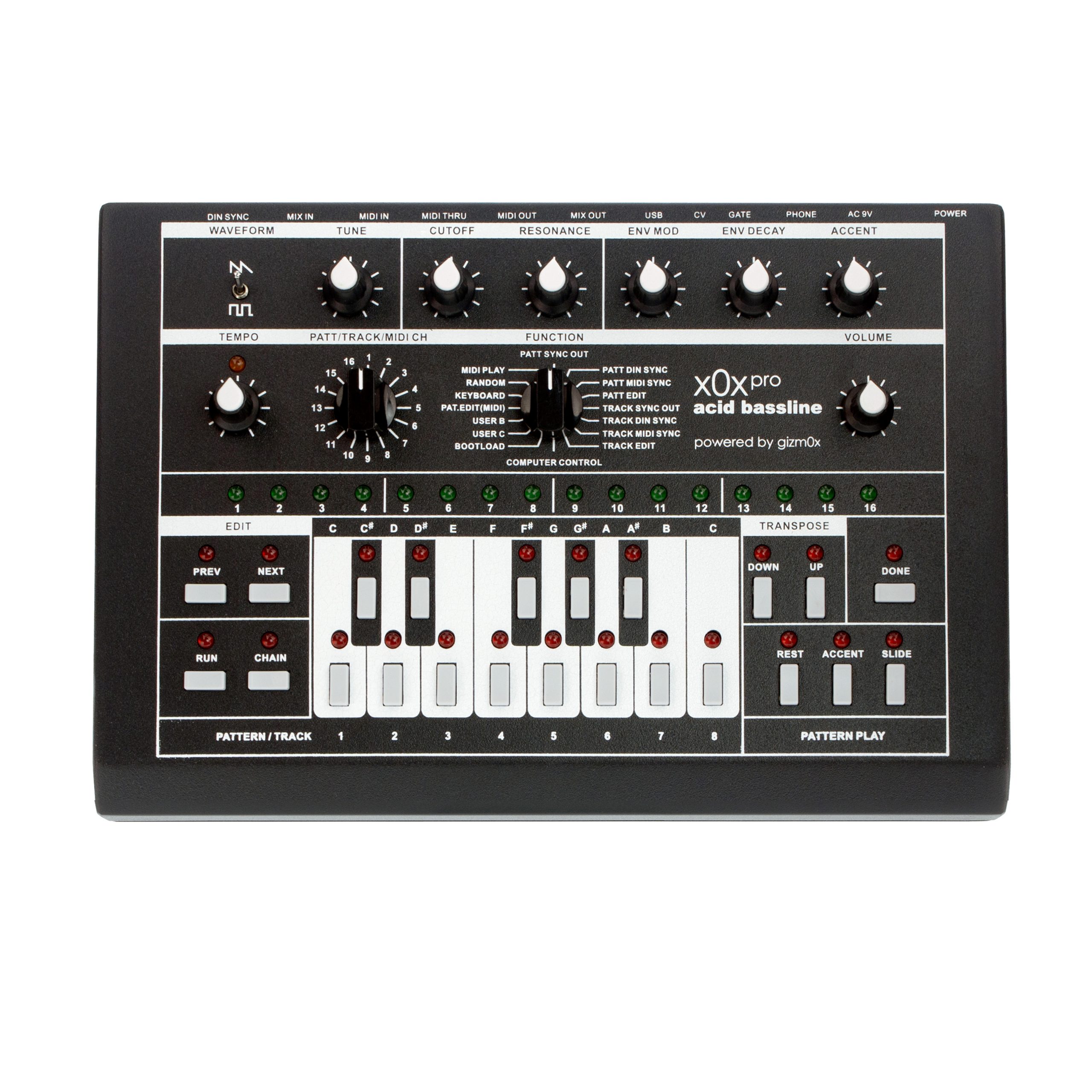 gizm0x x0x pro acid bassline synthesizer ベースライン 