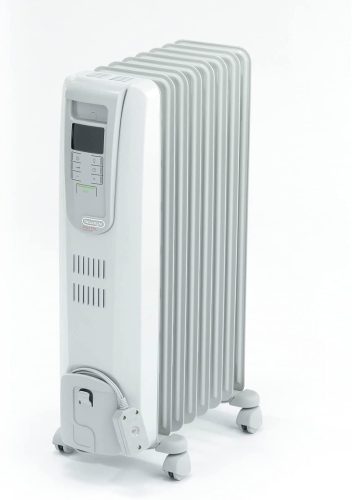デロンギ(DeLonghi)デジタル ラディアント オイルヒーター [8~10畳用] ゼロ風暖房 KHD410812-GC ホワイト×ライトグレー