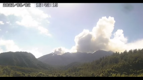桜島火山のライブカメラ　Sakurajima Volcao Live Cameraより