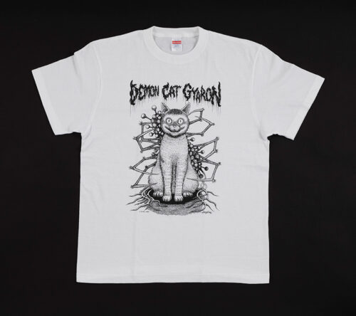 ［特典1］描き下ろし ホラーな猫“ギャロン” Tシャツ（白・Lサイズ）