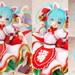 『初音ミク 招きミクver.』フィギュア予約受付中32,780円/元絵ラバーマット付限定セットは34,980円 予約受付10/11まで
