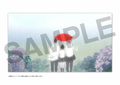 「時をかける少女」複製原画（額装付き）＜相合傘＞