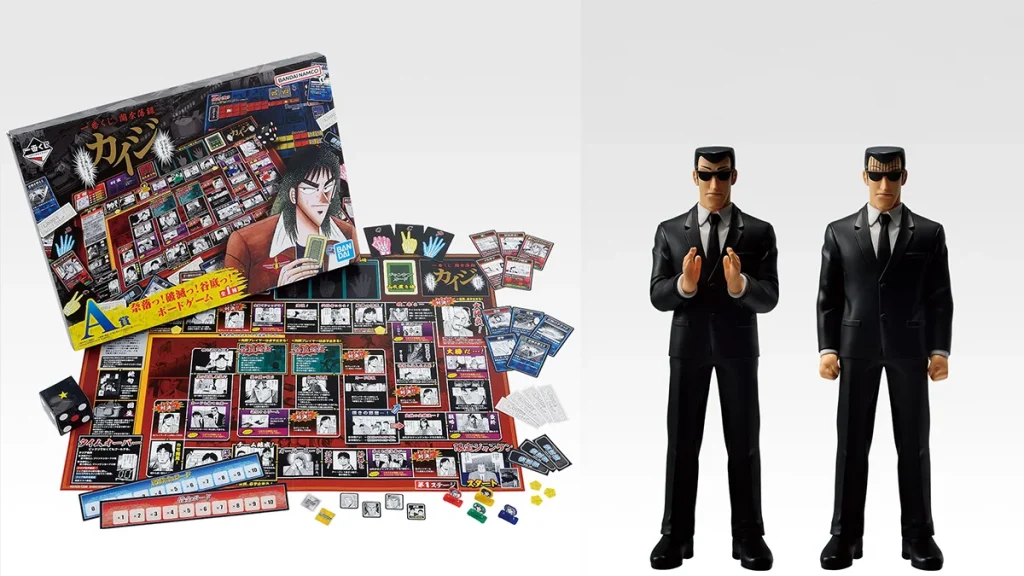 一番くじ『鬮奈落録カイジ』 店頭・オンライン共に7月2４日販売！ A賞悪魔的ボードゲーム、C賞黒服フィギュア、ラストワン賞 限定ジャンケンコンプリートセット・・・！