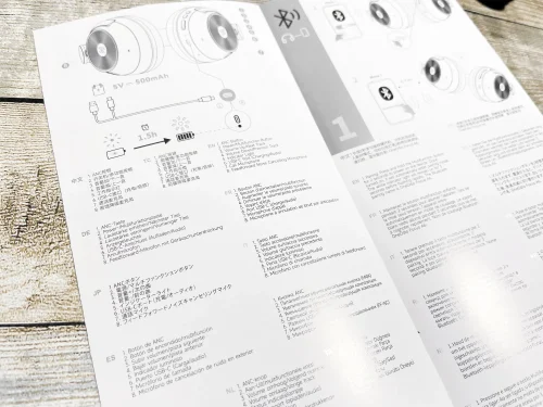 OneＯdio A6 マニュアル等は日本語を含めた多言語表記