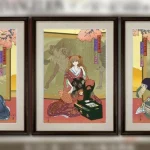 『エヴァンゲリオン』ヒロインが浮世絵に。美人画の巨匠・歌麿の名作をモチーフに『箱根八里美人三画揃』発売中