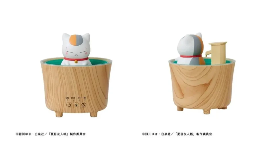 夏目友人帳『ルームライト加湿器 ニャンコ先生』 お風呂でまったり、湯けむり風ミスト 予約受付開始 8,300円（税込）