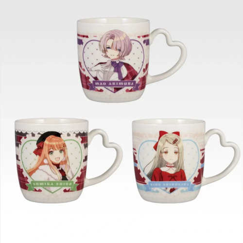 E賞 描きおろし チェック柄マグカップ