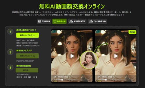 動画・GIFの顔入れ替え