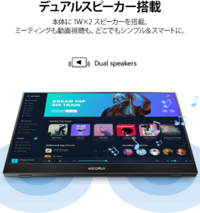 KOORUI E1511A スピーカー搭載解説画像