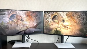 M27T6（左）とM27T6S（右）映像比較画面写真7