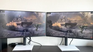 M27T6（左）とM27T6S（右）映像比較画面写真8