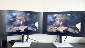 M27T6（左）とM27T6S（右）映像比較画面写真4