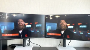 M27T6（左）とM27T6S（右）映像比較画面写真5