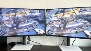 M27T6（左）とM27T6S（右）映像比較画面写真9