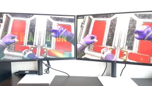 M27T6（左）とM27T6S（右）映像比較画面写真11