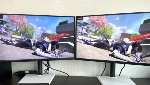 M27T6（左）とM27T6S（右）映像比較画面写真13