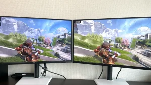 M27T6（左）とM27T6S（右）映像比較画面写真14