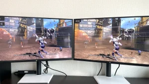 M27T6（左）とM27T6S（右）映像比較画面写真21