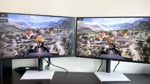 M27T6（左）とM27T6S（右）映像比較画面写真3