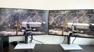 M27T6（左）とM27T6S（右）映像比較画面写真6