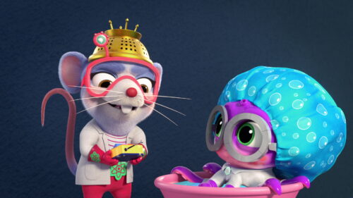 『スーパーキティ』＃63「スーパーキティとバーブルのブクブクおふろ」
© 2026 Disney and its related entities