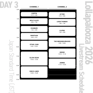 Day3改訂版 日本時間 配信タイムテーブル
（非公式）