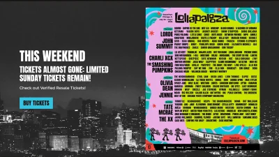 音楽フェス『Lollapalooza（ロラパルーザ）2026』ライブ配信タイムテーブル、ディズニープラスでの視聴方法・関連情報まとめ 記事サムネイル