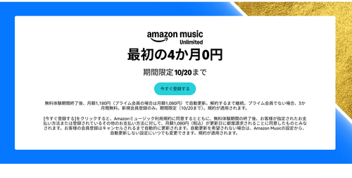 キャンペーン対象者に表示される画面の例