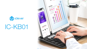 スマホ/タブレットスタンド付きモバイルキーボード iClever 『IC-KB01』発売